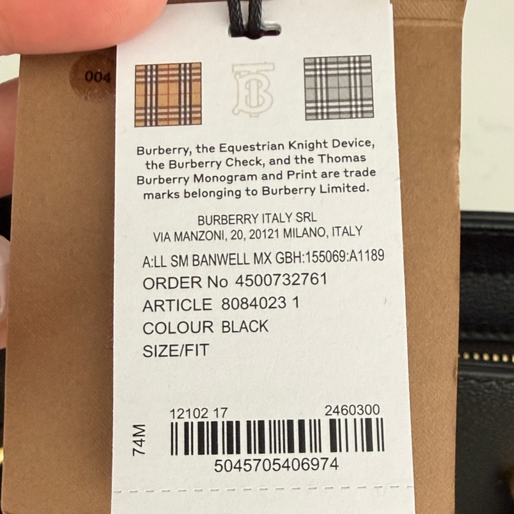 Burberry Banwell Check Bag Black - Picture 3 of 16